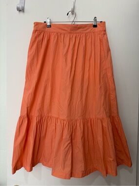 Women’s Peach  Tiered Midi Skirt